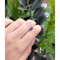 0.96 Ct. Greenish Blue Sapphire from Madagascar Life Style