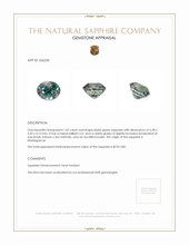 1.05 Ct. Bluish Green Sapphire from Madagascar Appraisal