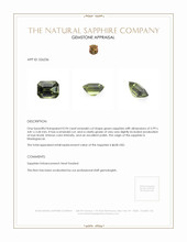 0.94 Ct. Green Sapphire from Madagascar Appraisal