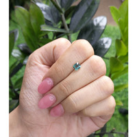 1.05 Ct. Bluish Green Sapphire from Madagascar Life Style