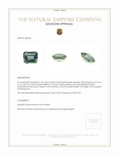1.06 Ct. Bluish Green Sapphire from Madagascar Appraisal