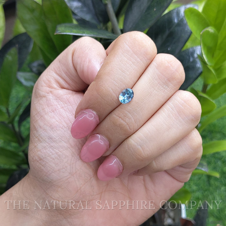 1.10 Ct. Greenish Blue Sapphire from Ceylon (Sri Lanka)