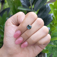 2.10 Ct. Bluish Green Sapphire from Madagascar Life Style