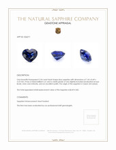 2.54 Ct. Blue Sapphire from Ceylon (Sri Lanka) Appraisal