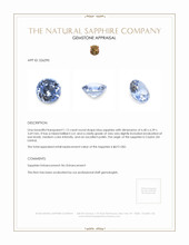 1.12 Ct. Blue Sapphire from Ceylon (Sri Lanka) Appraisal