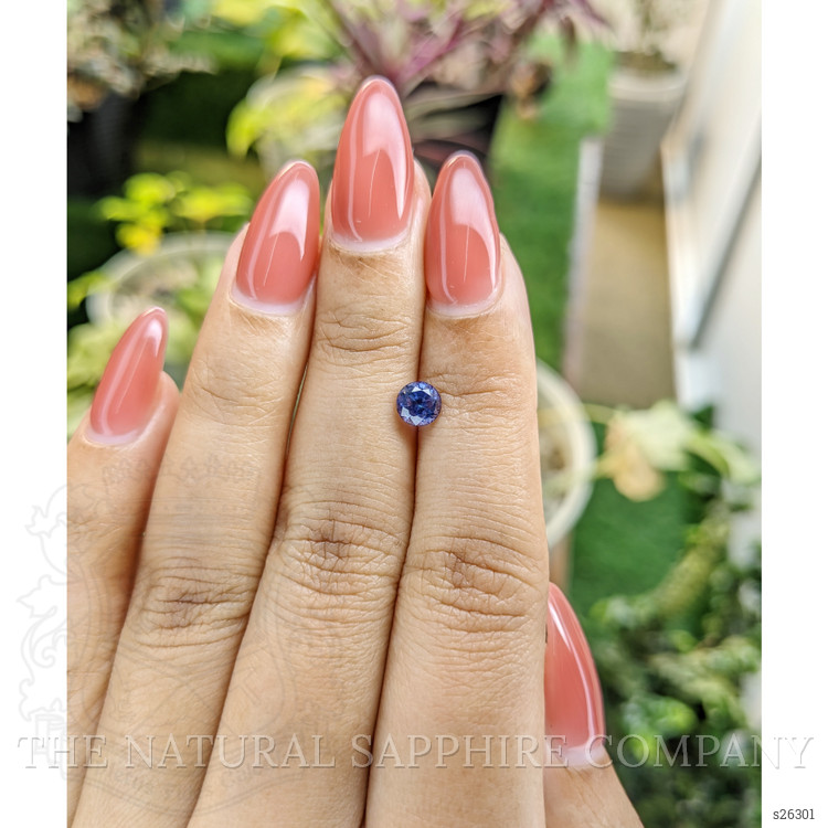 0.81 Ct. Blue Sapphire from Ceylon (Sri Lanka)
