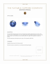 0.65 Ct. Blue Sapphire from Ceylon (Sri Lanka) Appraisal