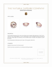 0.56 Ct. Peach Sapphire from Ceylon (Sri Lanka) Appraisal