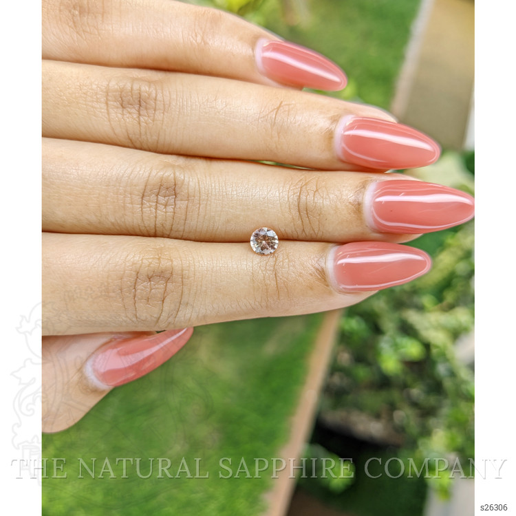 0.56 Ct. Peach Sapphire from Ceylon (Sri Lanka)