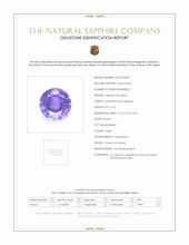 0.74 Ct. Purple Sapphire from Ceylon (Sri Lanka) Scan Report