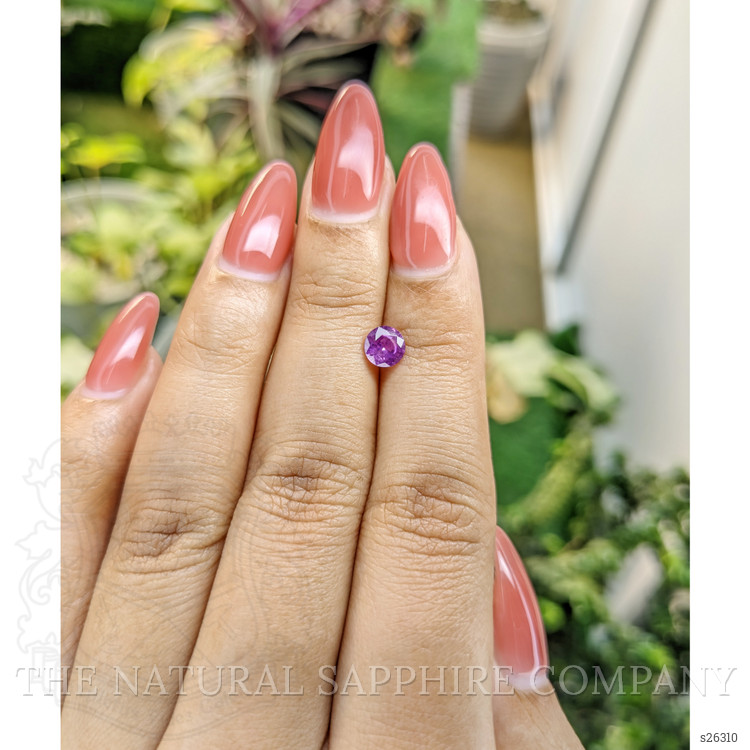 0.67 Ct. Pinkish Purple Sapphire from Ceylon (Sri Lanka)