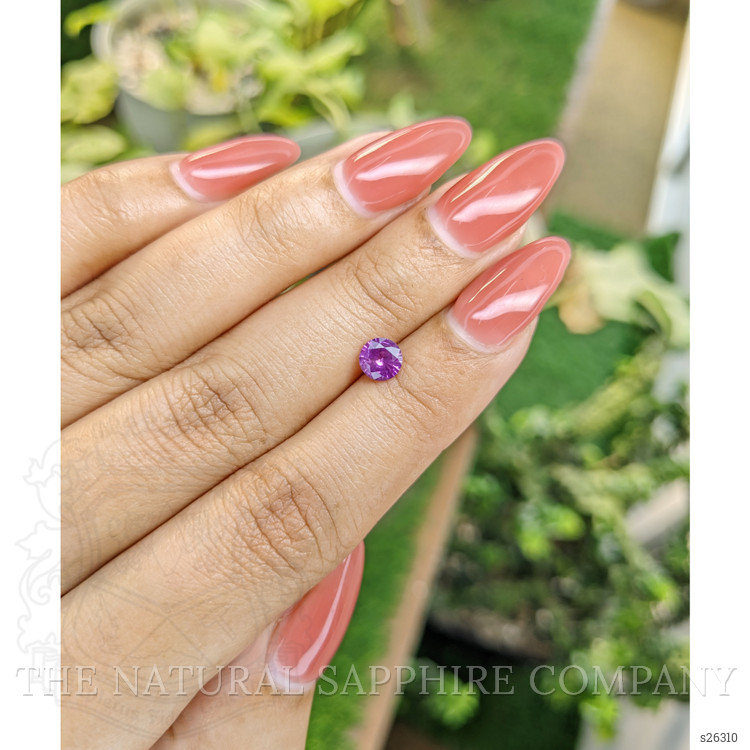 0.67 Ct. Pinkish Purple Sapphire from Ceylon (Sri Lanka)