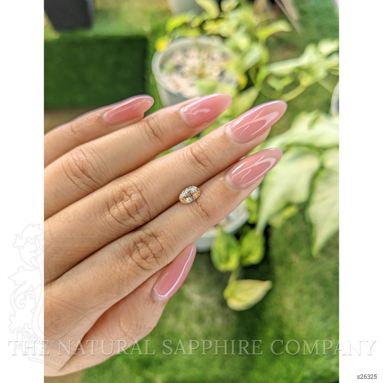 0.77 Ct. Peach Sapphire from Ceylon (Sri Lanka)