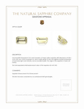 2.42 Ct. Yellow Sapphire from Ceylon (Sri Lanka) Appraisal