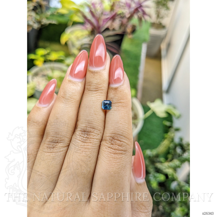 0.84 Ct. Greenish Blue Sapphire from Ceylon (Sri Lanka)