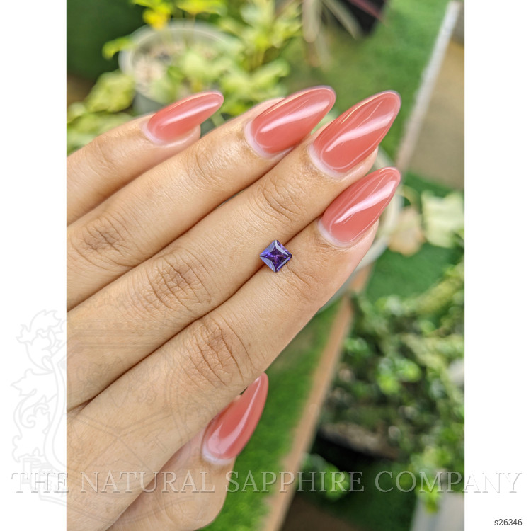 0.66 Ct. Bluish Purple Sapphire from Ceylon (Sri Lanka)