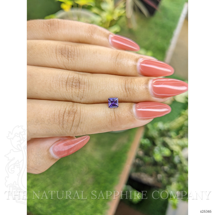 0.66 Ct. Bluish Purple Sapphire from Ceylon (Sri Lanka)