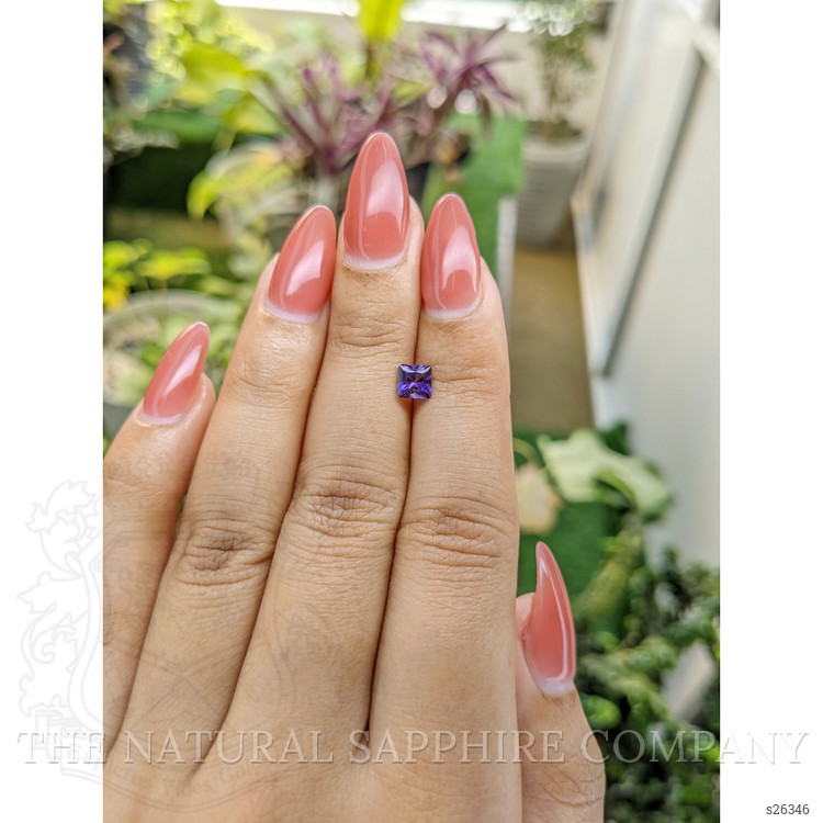 0.66 Ct. Bluish Purple Sapphire from Ceylon (Sri Lanka)