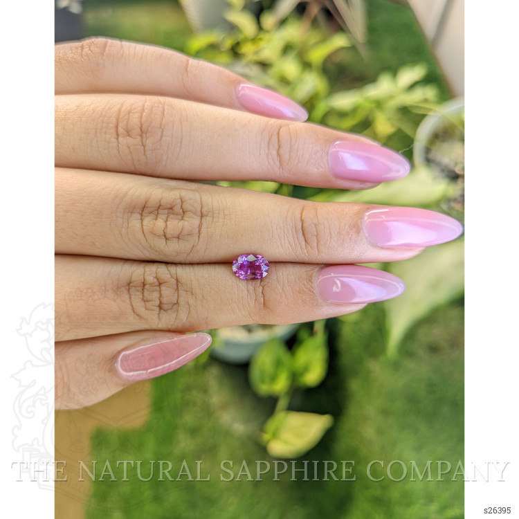 0.98 Ct. Purplish Pink Sapphire from Ceylon (Sri Lanka)