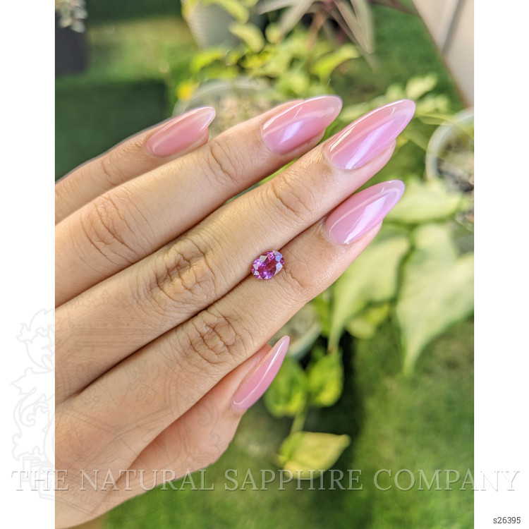 0.98 Ct. Purplish Pink Sapphire from Ceylon (Sri Lanka)