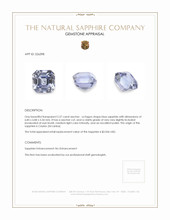 2.57 Ct. Blue Sapphire from Ceylon (Sri Lanka) Appraisal