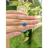 6.02 Ct. Blue Sapphire from Ceylon (Sri Lanka) Life Style