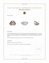 2.20 Ct. Peach Sapphire from Ceylon (Sri Lanka) Appraisal