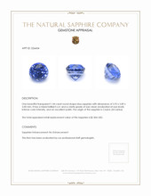 1.44 Ct. Blue Sapphire from Ceylon (Sri Lanka) Appraisal