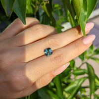 2.03 Ct. Bluish Green Sapphire from Ceylon (Sri Lanka) Life Style
