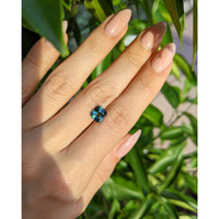 2.03 Ct. Bluish Green Sapphire from Ceylon (Sri Lanka) Life Style