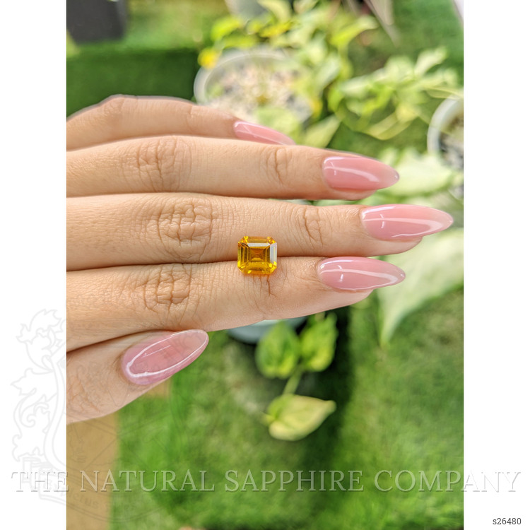 3.00 Ct. Yellowish Orange Sapphire from Ceylon (Sri Lanka)