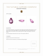 1.50 Ct. Pinkish Purple Sapphire from Ceylon (Sri Lanka) Appraisal