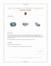 1.51 Ct. Greyish Blue Sapphire from Ceylon (Sri Lanka) Appraisal