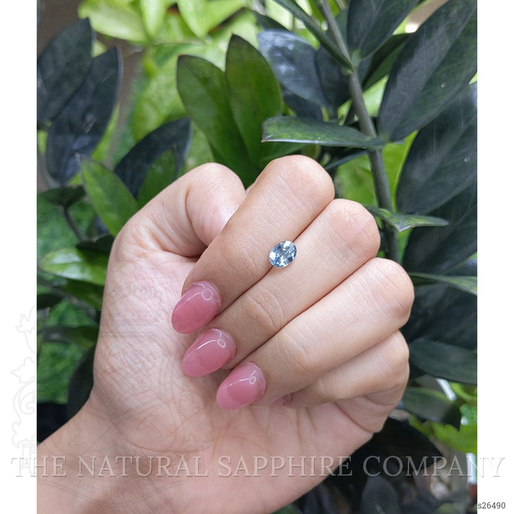 1.51 Ct. Greyish Blue Sapphire from Ceylon (Sri Lanka)