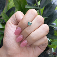 1.54 Ct. Bluish Green Sapphire from Madagascar Life Style