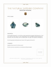 1.54 Ct. Greenish Blue Sapphire from Madagascar Appraisal