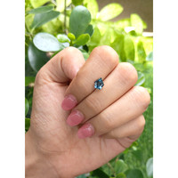 1.54 Ct. Greenish Blue Sapphire from Madagascar Life Style