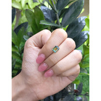 1.97 Ct. Bluish Green Sapphire from Madagascar Life Style