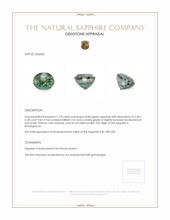 1.18 Ct. Bluish Green Sapphire from Madagascar Appraisal