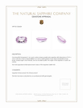 1.66 Ct. Purplish Pink Sapphire from Ceylon (Sri Lanka) Appraisal