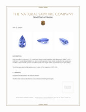 1.27 Ct. Violet Sapphire from Ceylon (Sri Lanka) Appraisal