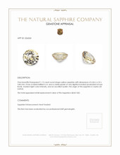 1.13 Ct. Yellow Sapphire from Ceylon (Sri Lanka) Appraisal
