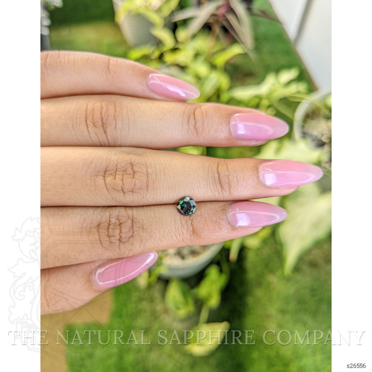 0.73 Ct. Bluish Green Sapphire from Ceylon (Sri Lanka)