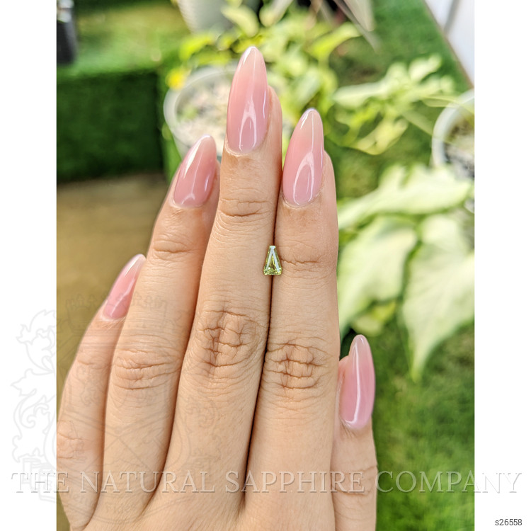 0.42 Ct. Greenish Yellow Sapphire from Ceylon (Sri Lanka)