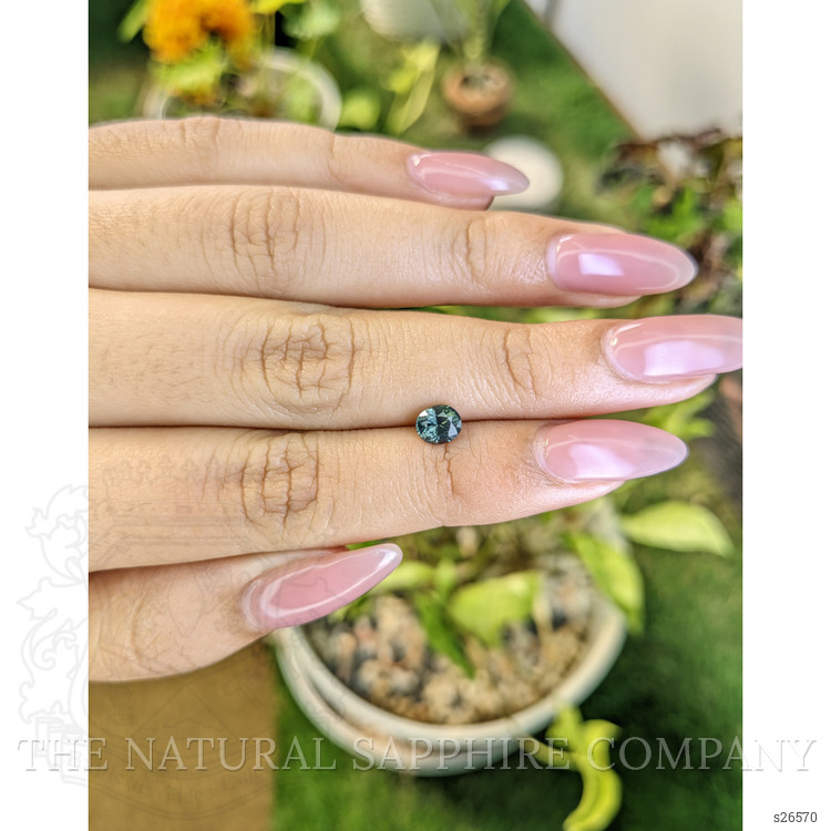 0.85 Ct. Bluish Green Sapphire from Ceylon (Sri Lanka)