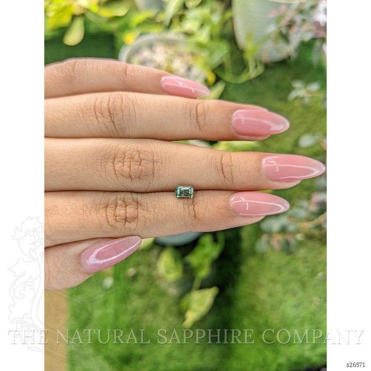 0.68 Ct. Yellowish Green Sapphire from Ceylon (Sri Lanka)