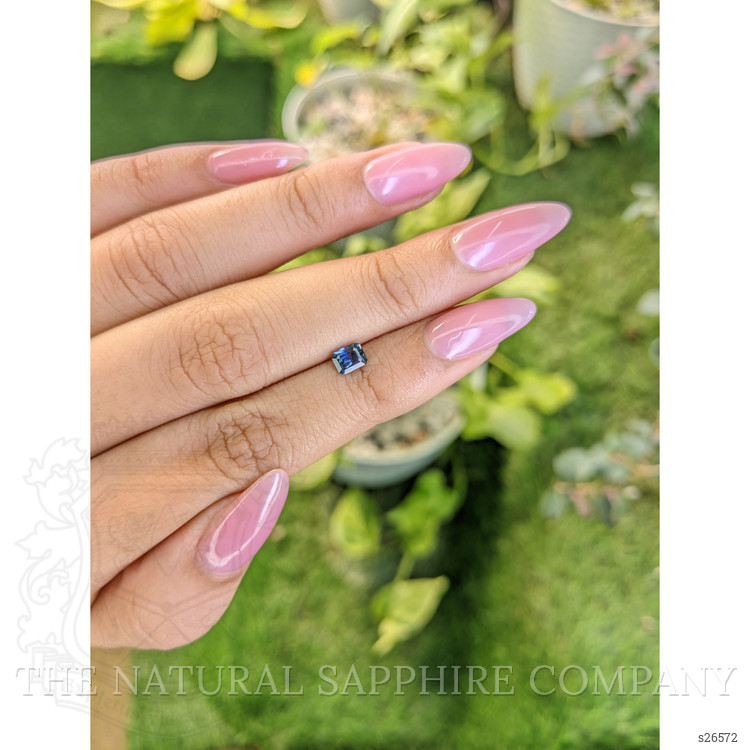 0.42 Ct. Greenish Blue Sapphire from Ceylon (Sri Lanka)