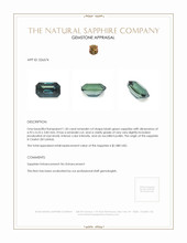 1.20 Ct. Bluish Green Sapphire from Ceylon (Sri Lanka) Appraisal
