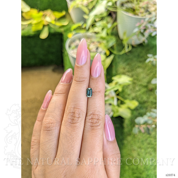 1.20 Ct. Bluish Green Sapphire from Ceylon (Sri Lanka)