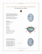 3.91 Ct. Blue Sapphire from Ceylon (Sri Lanka) 3 D Scan Report